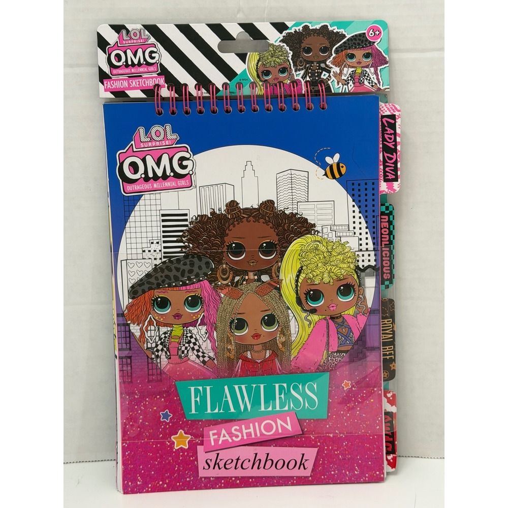 LOL Surprise OMG Flawless Fashion Sketchbook Stickers Stencils New